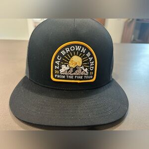 Zac Brown Band 'From The Fire Tour' Black/Tan Patch Trucker Snapback Hat